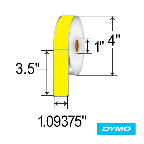 BarcodeFactory 1.09375x3.5 Premium DT Address Label [Non-Perforated] DYM-109375-35-350-YL