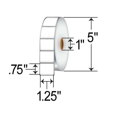 BarcodeFactory 1.25x0.75 DT Label [Non-Perforated] BAR-DT-125-75-3000