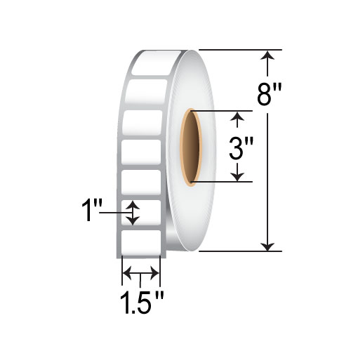 BarcodeFactory 1.5x1 Inkjet Paper Label [Non-Perforated] RIJM-15-1-4700-3