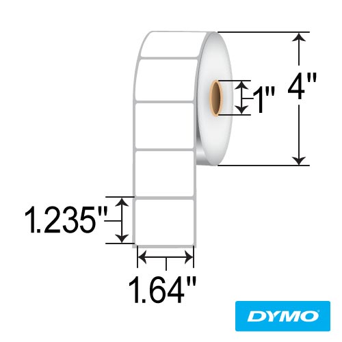 BarcodeFactory 1.64x1.235 Premium DT Labels [Non-Perforated] DYM-164-1235-200-1