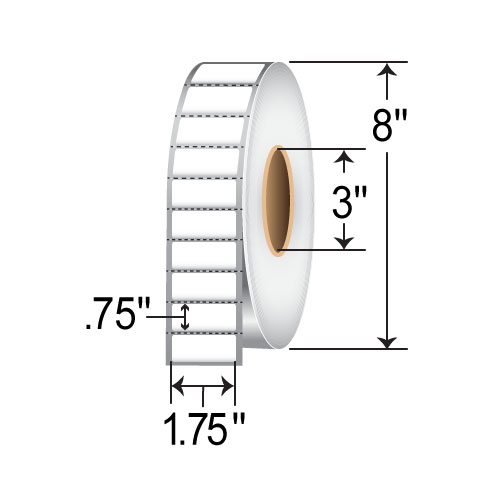 Zebra 1.75 x 0.75 Thermal Transfer RFID Poly Label 10026450