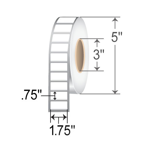 Zebra 1.75 x 0.75 Thermal Transfer RFID Label 10036992