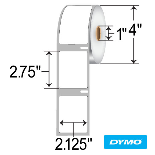 BarcodeFactory 2.125x2.75 Premium DT Labels [Non-Perforated] DYM-2125-275-320-1