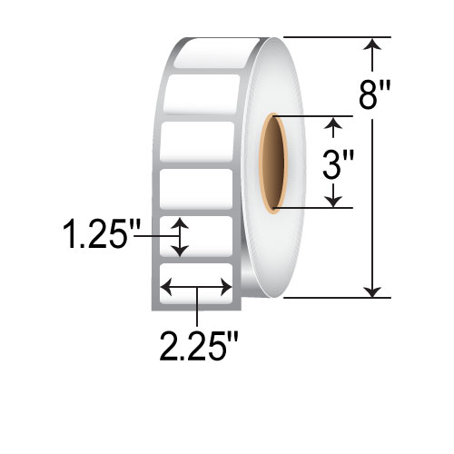 BarcodeFactory 2.25x1.25 TT Label [Non-Perforated] 620133