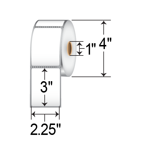 Barcodefactory 2.25x3  DT Label [Perforated] DT2253-14PDT