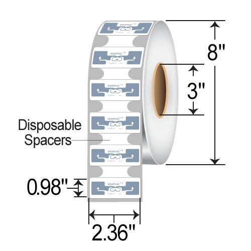 Zebra 2.36x0.98 Silverline RFID Label [Non-Perforated] 10026768