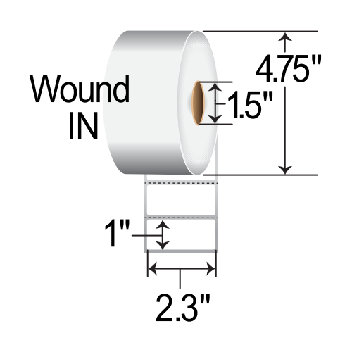 CognitiveTPG Cognitive  2.3x1  DT Label [Perforated, Wound-In] 03-89-1006