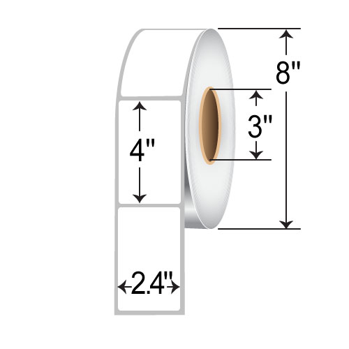 Honeywell 2.4x4 TT Paper Label [Non-Perforated] E06171