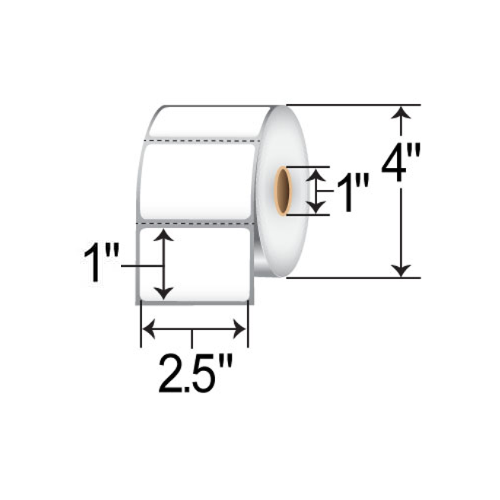 Barcodefactory 2.5x1  TT Label [Perforated] RT-25-1-1375-1