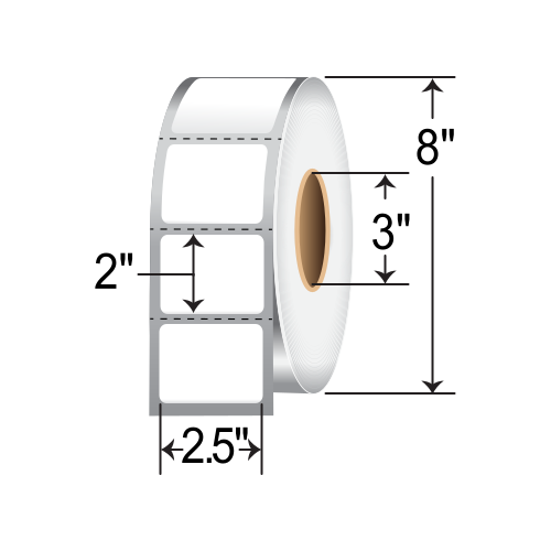 Barcodefactory 2.5x2  TT Label [Perforated] RT-25-2-2900-3