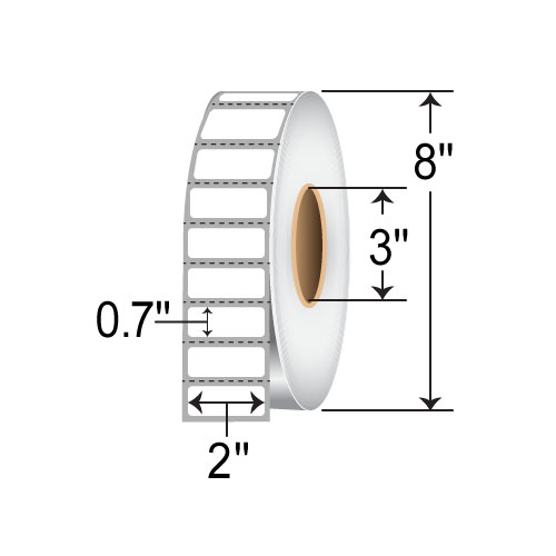 Barcodefactory 2x0.75  DT Label [Perforated] 2X.75-DT-3-BAR