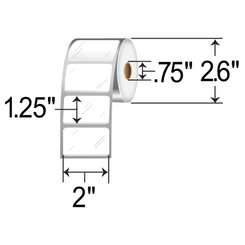 Zebra Z-Ultimate 4100T 2x1.25 Polyester TT Label ZIPZUM10044031