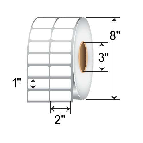 BarcodeFactory 2x1 TT Label [Non-Perforated] 620-STT-2-1-2