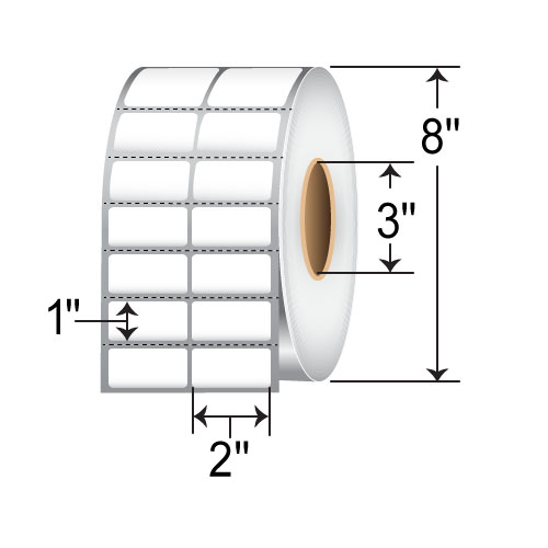 Barcodefactory 2x1  TT Label [2up, Perforated] T0P200100P2P38F-EA