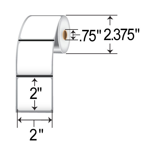 Barcodefactory 2x2  DT Label [Perforated, for Mobile, Black Mark Sensing] 510691