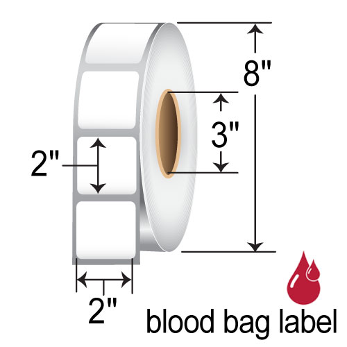 Honeywell 2x2 Polyester TT Label [Blood Bag] DBB-200200N38