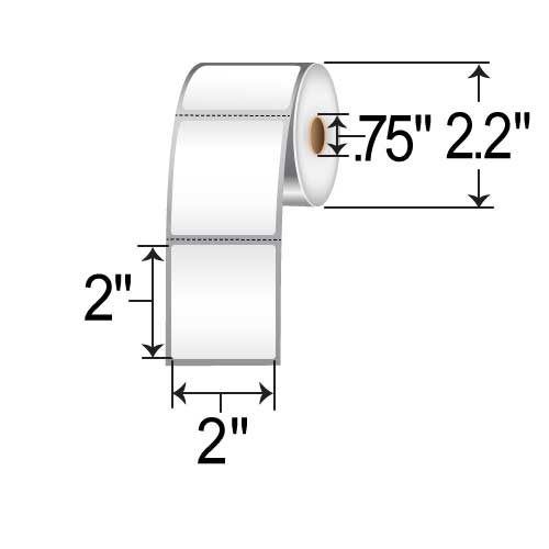 Zebra 8000D 2x2  DT Label [Perforated, Black Mark Sensing] 10015774