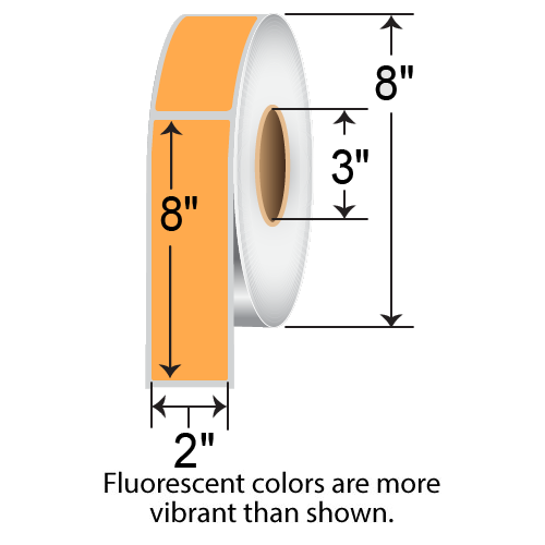 BarcodeFactory 2x8 TT Label [Non-Perforated] BAR-2X8-750-OR
