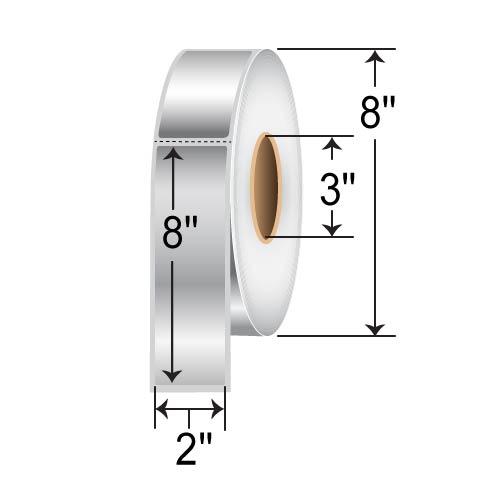 Barcodefactory 2 x 8 Retro-Reflective Label BAR-2-8-RETRO