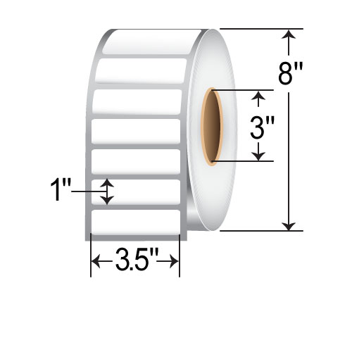 Zebra 3.5x1 TT Label [Non-Perforated] 72288
