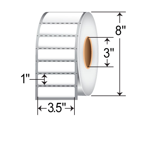 Barcodefactory 3.5x1  TT Label [Perforated] RT-35-1-5500-3