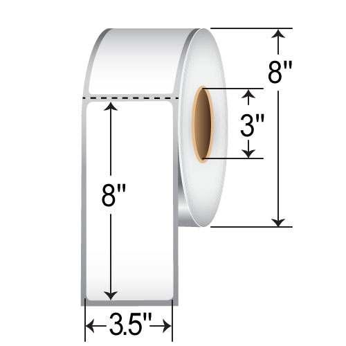 Barcodefactory 3.5x8  TT Label [Perforated] T0P350800P1P38F