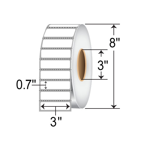 Barcodefactory 3x0.75  TT Label [Perforated] RT-3-075-7500-3