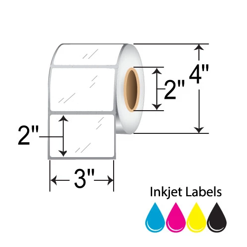 BarcodeFactory 3x2 Inkjet High-Gloss Label [Non-Perforated] RIJG-3-2-630-2