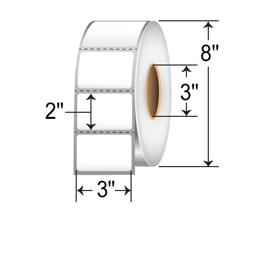 Barcodefactory 3x2  TT Label [Perforated] TTP3X2BW-EA-BAR