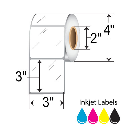 BarcodeFactory 3x3 Color Inkjet Label [Non-Perforated] L-IJ-GP33350-2