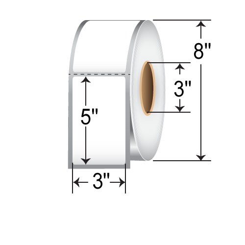 SATO 3x5  DT Label [Perforated] 53S002009