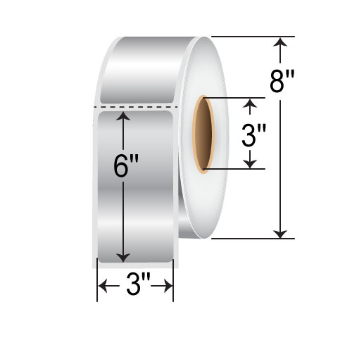 Barcodefactory 3 x 6 Retro-Reflective Label BAR-3-6-RETRO