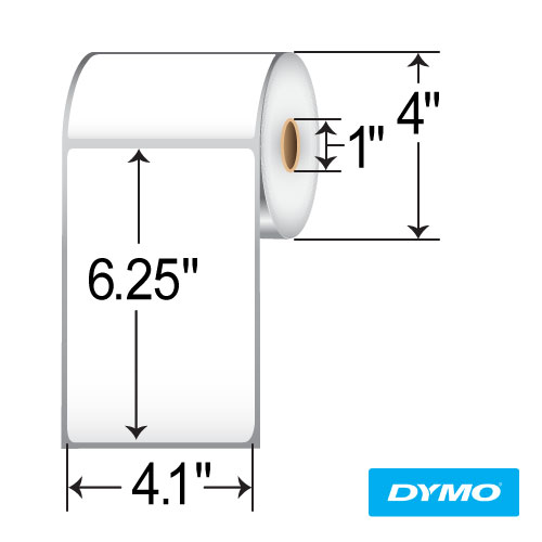 BarcodeFactory 4.1x6.25 Premium DT Labels [Non-Perforated, Compatible with LabelWriter 4XL Only] DYM-41-625-200-1