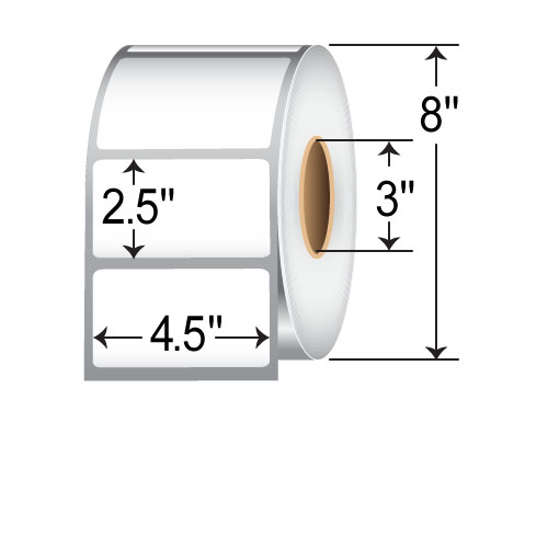 BarcodeFactory 4.5x2.5 TT Label [Non-Perforated] 623103