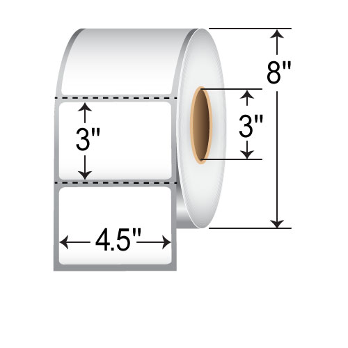 Barcodefactory 4.5x3  TT Label [Perforated] RT-45-3-1900-3