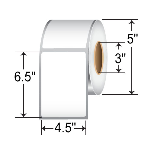 Barcodefactory 4.5 x 6.5 Placard Label BAR-PLAC-45-65-500