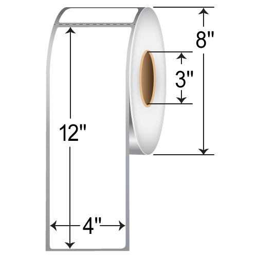 Barcodefactory 4x12  TT Label [Perforated] RT-4-12-500-3