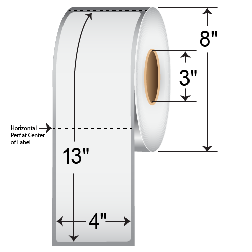Barcodefactory 4x13  TT Label [Perforated] 620-STT-4-13P