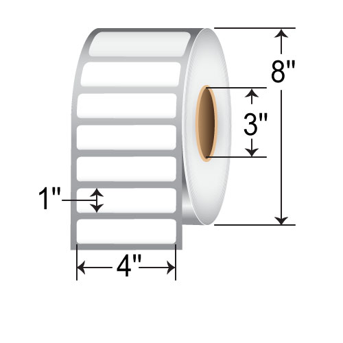 Toshiba 4x1 Polyester TT Label [Perforated] LTS040010R1GP