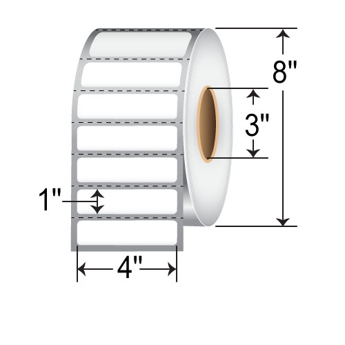 Barcodefactory 4x1  TT Label [Perforated] RT-4-1-5500-3-ROLL