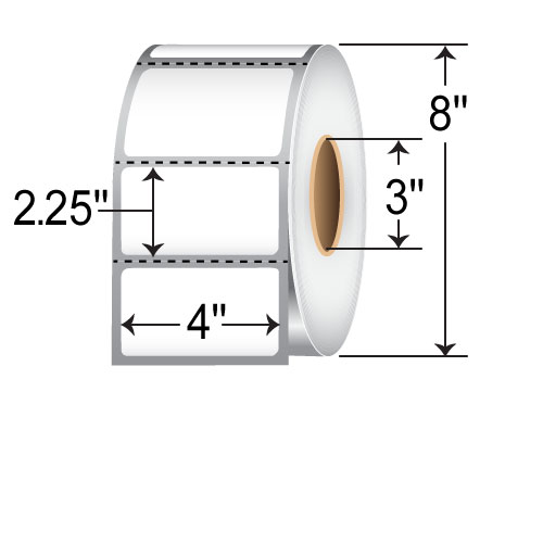Zebra Z-Select 4000T 4x2.5  TT Label [Perforated] 94681