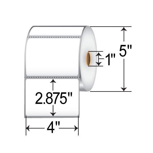 Honeywell Duratran KS Synthetic 4x2.875 Polyester TT Label [Perforated] 451984