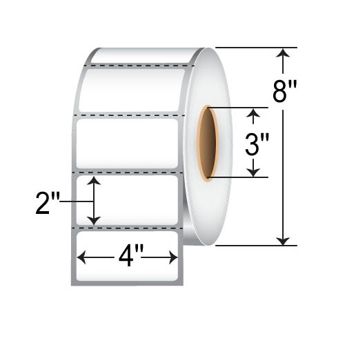 Premium Thermal Transfer Paper Labels - Perforated - 3 core