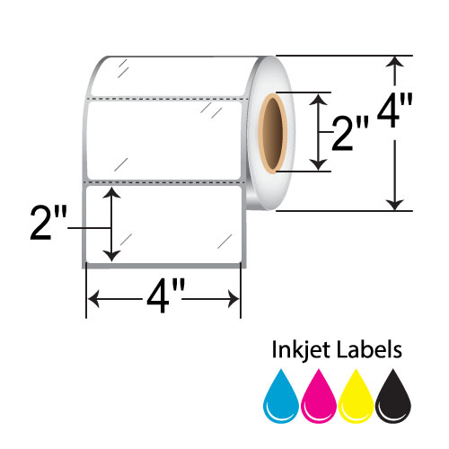 Sector9 4x2 Polyester Inkjet Label [Perforated, Black Mark Sensing, Clear] 75872