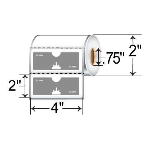 Zebra 4 x 2 Direct Thermal RFID Label 10039022