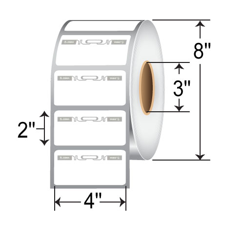 Zebra 4x2 TT RFID Label [Non-Perforated] 10038998