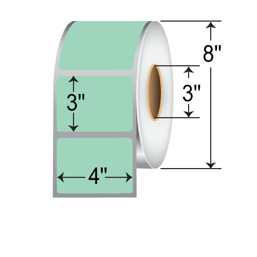 Honeywell 4x3  TT Label [Perforated, Fluorescent Green] 420985-GRN-EA