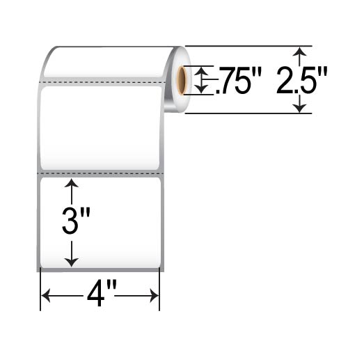 Barcodefactory 4x3  DT Label [Freezer, Perforated] L-VDU-40301P25