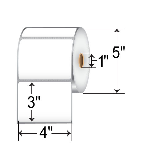 Honeywell Duratran II 4x3  TT Label [Perforated] 450985