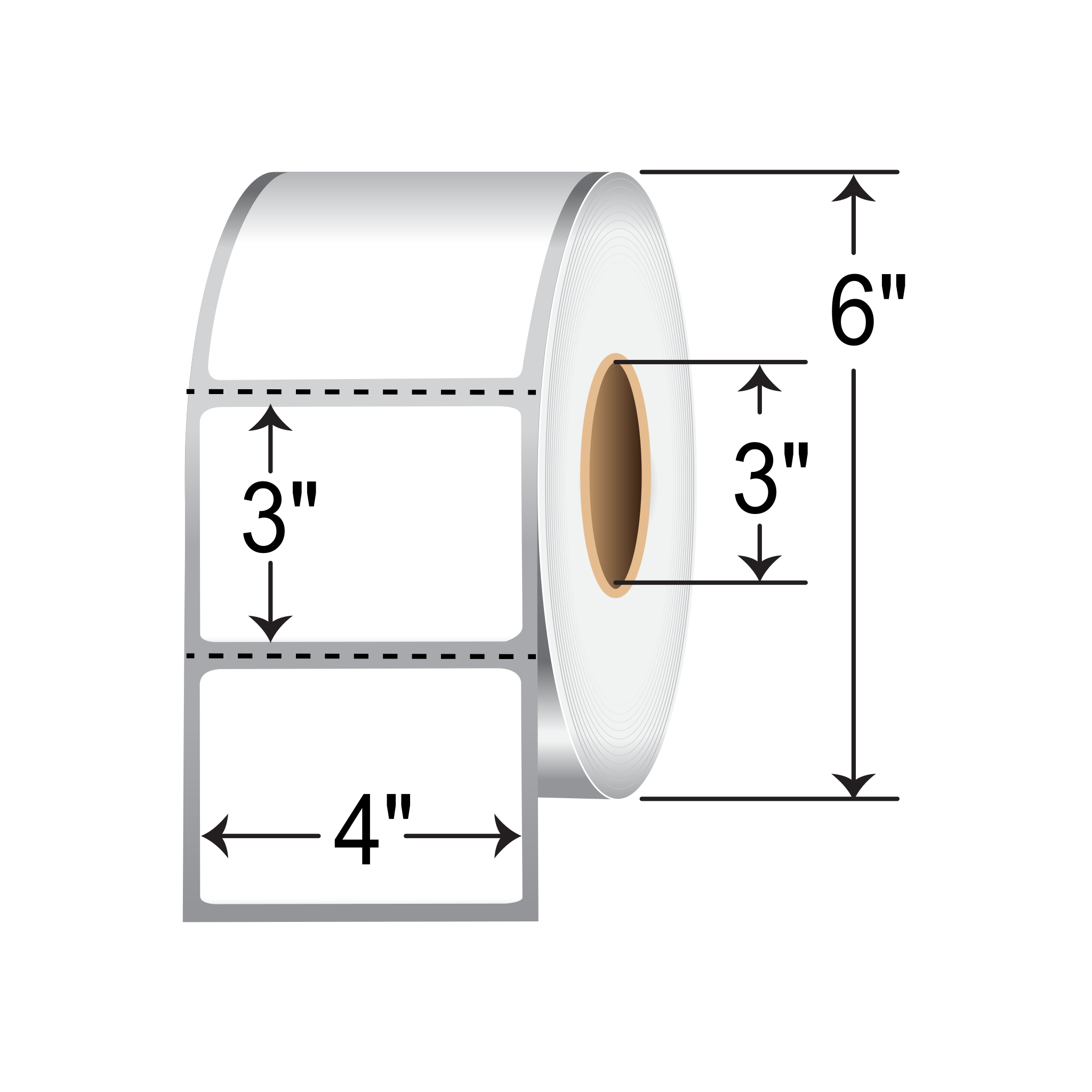 Barcodefactory 4x3  TT Label [Perforated] RT-4-3-975-3